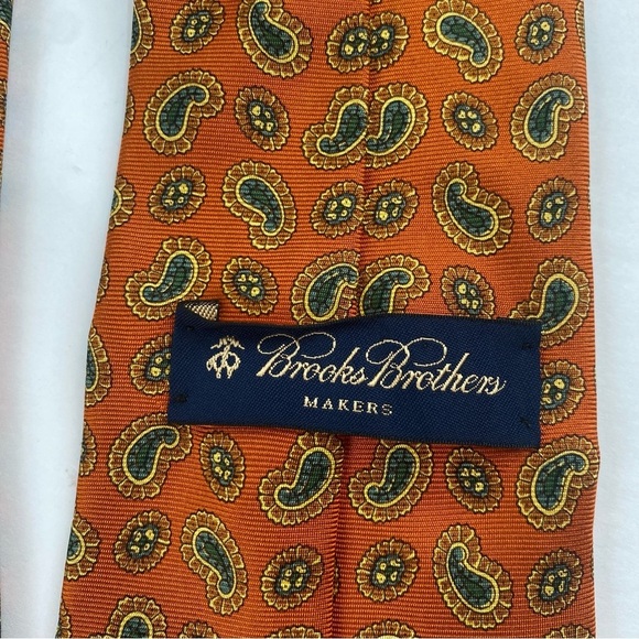 Vintage Brooks Brothers Pure silk printed in Italy made in USA used - Picture 4 of 10